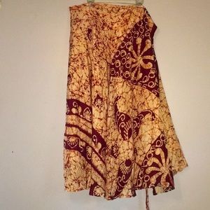 Soft Surroundings Wrap Skirt Vintage 100% Silk